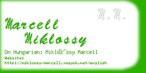 marcell miklossy business card